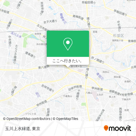 玉川上水緑道地図