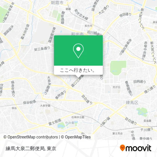 練馬大泉二郵便局地図