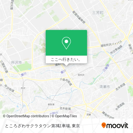 ところざわサクラタウン第3駐車場地図