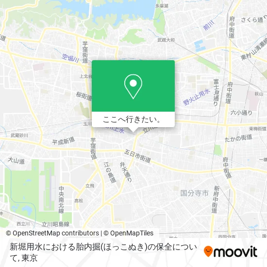新堀用水における胎内掘(ほっこぬき)の保全について地図