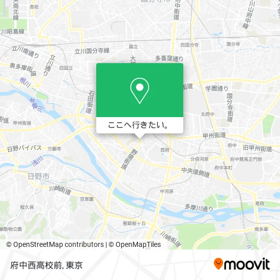 府中西高校前地図