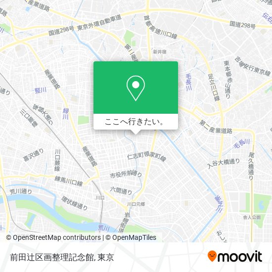 前田辻区画整理記念館地図