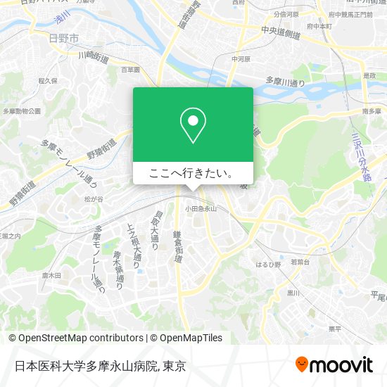日本医科大学多摩永山病院地図