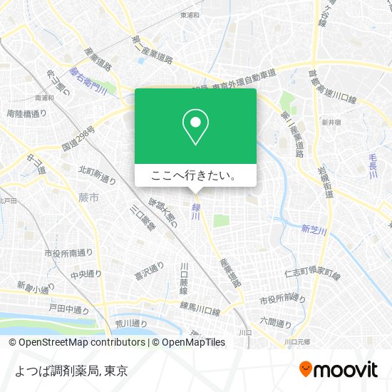 よつば調剤薬局地図