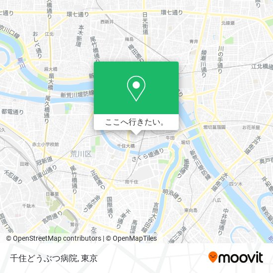千住どうぶつ病院地図