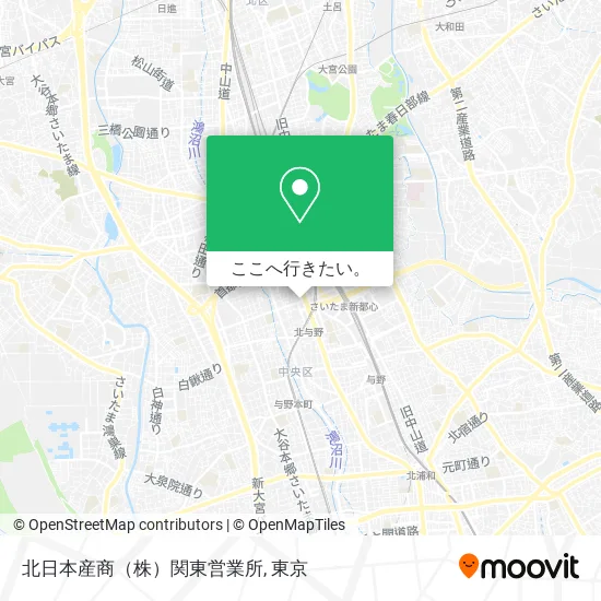 北日本産商（株）関東営業所地図