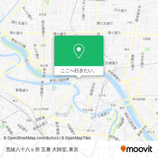 荒綾八十八ヶ所 五番 大師堂地図