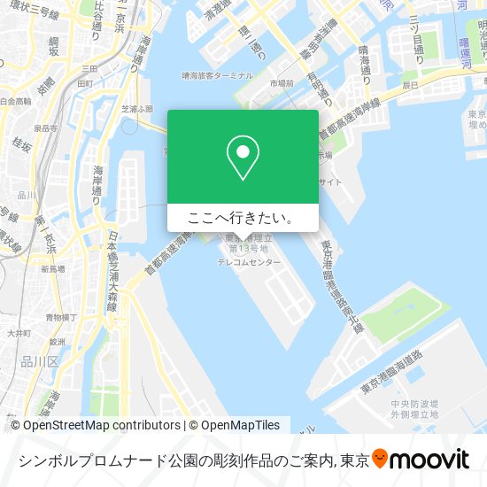 シンボルプロムナード公園の彫刻作品のご案内地図