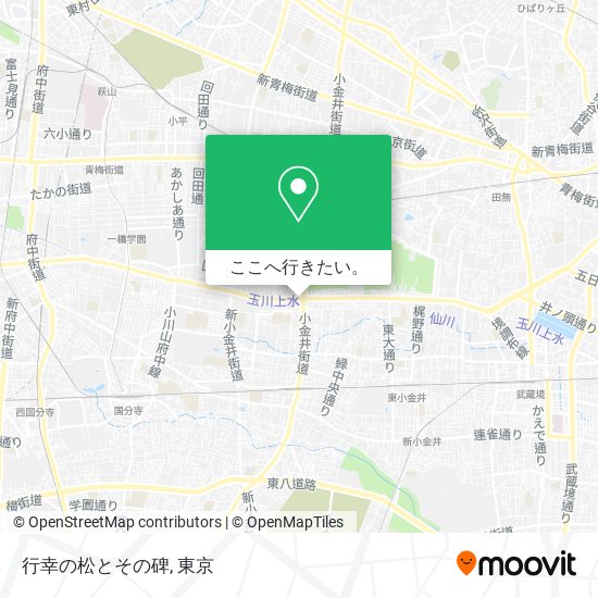 行幸の松とその碑地図