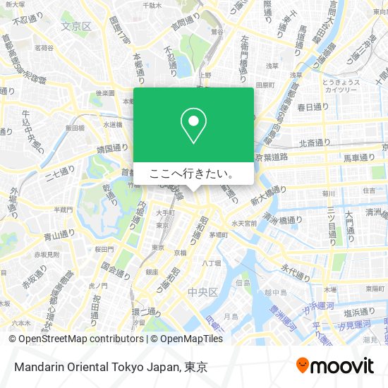 Mandarin Oriental Tokyo Japan地図