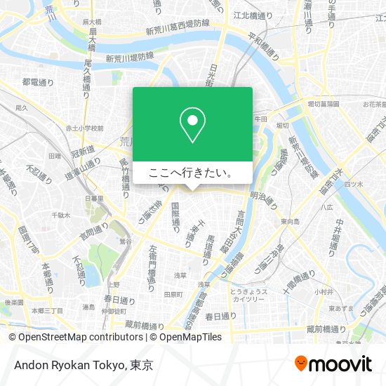 Andon Ryokan Tokyo地図