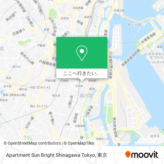 Apartment Sun Bright Shinagawa Tokyo地図
