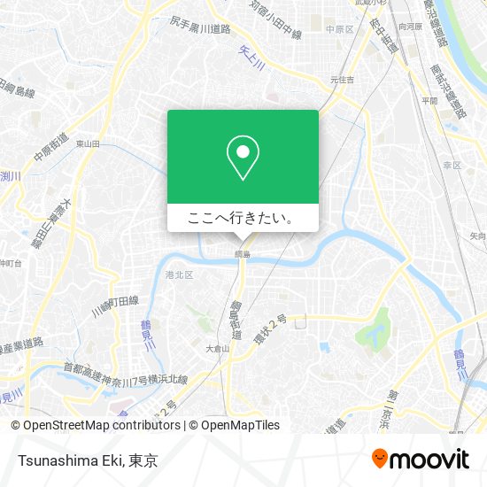 Tsunashima Eki地図
