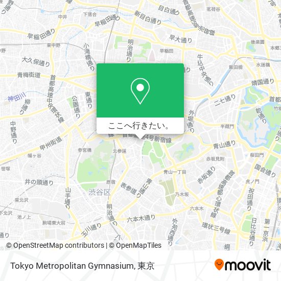 Tokyo Metropolitan Gymnasium地図
