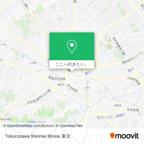 Tokorozawa Shinmei Shrine地図