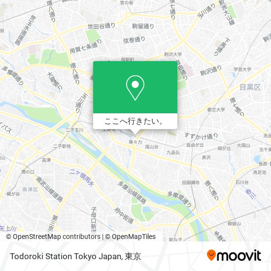 Todoroki Station Tokyo Japan地図