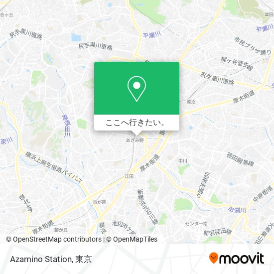 Azamino Station地図