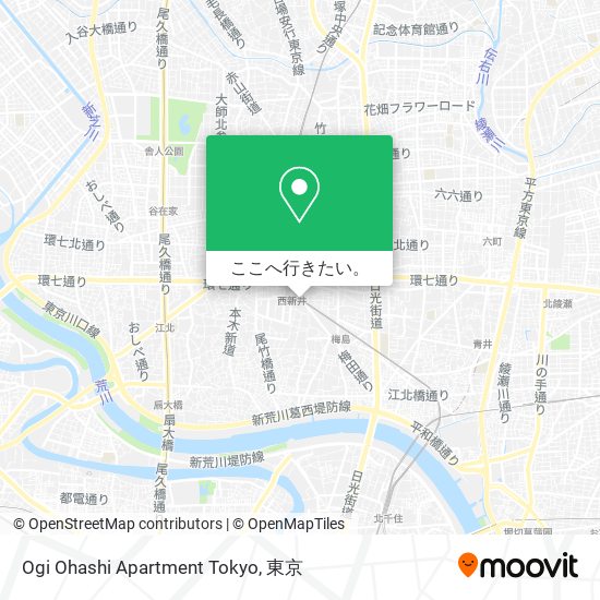 Ogi Ohashi Apartment Tokyo地図