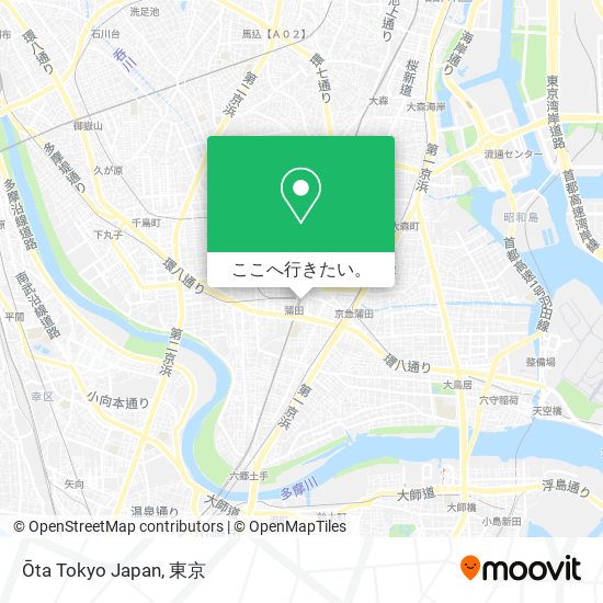 Ōta Tokyo Japan地図