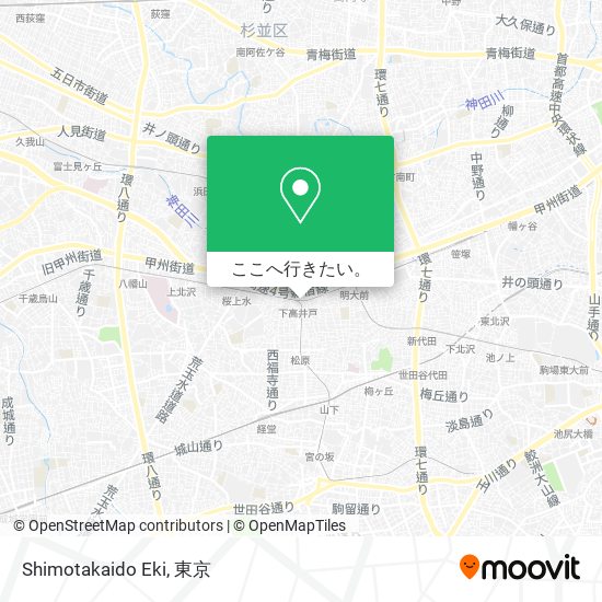 Shimotakaido Eki地図