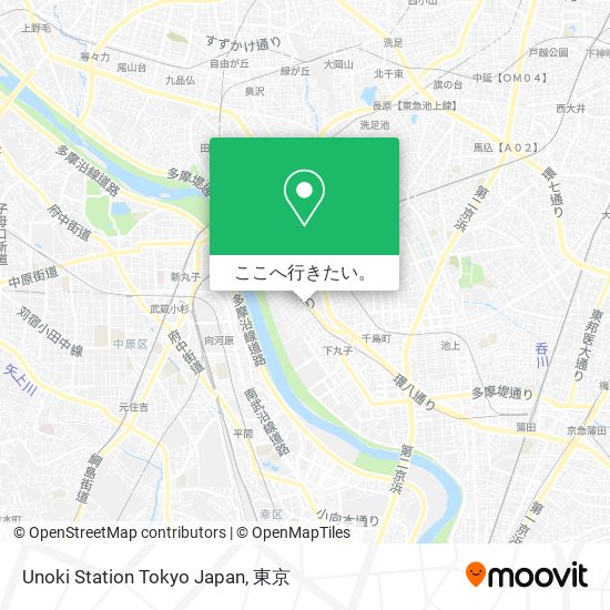 Unoki Station Tokyo Japan地図