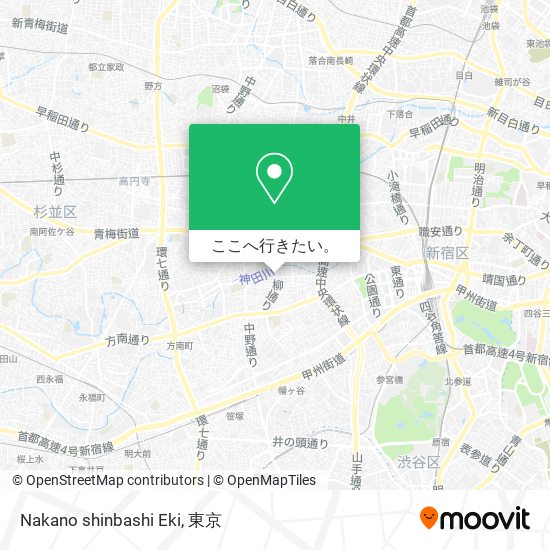 Nakano shinbashi Eki地図