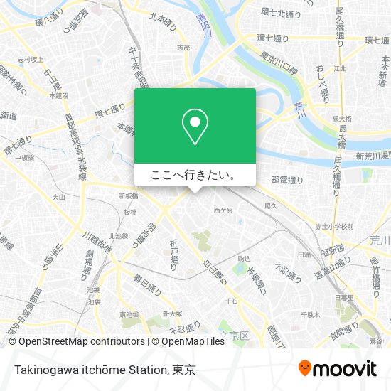 Takinogawa itchōme Station地図