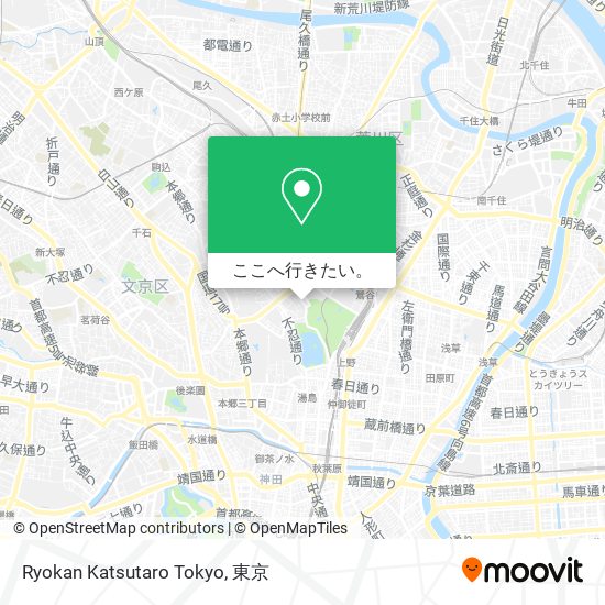 Ryokan Katsutaro Tokyo地図