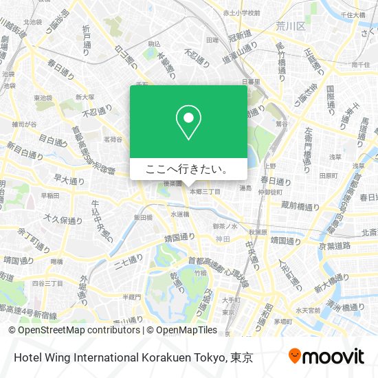 Hotel Wing International Korakuen Tokyo地図