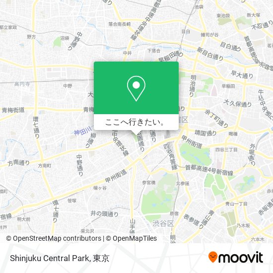 Shinjuku Central Park地図