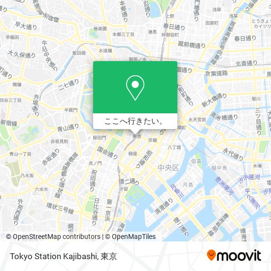 Tokyo Station Kajibashi地図