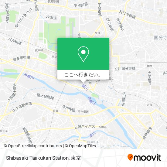 Shibasaki Taiikukan Station地図