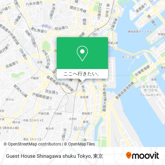 Guest House Shinagawa shuku Tokyo地図