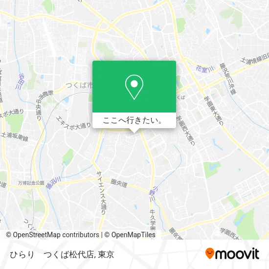 ひらり　つくば松代店地図