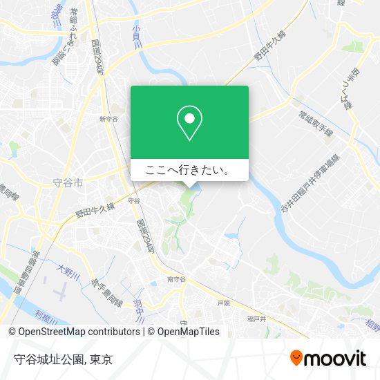 守谷城址公園地図