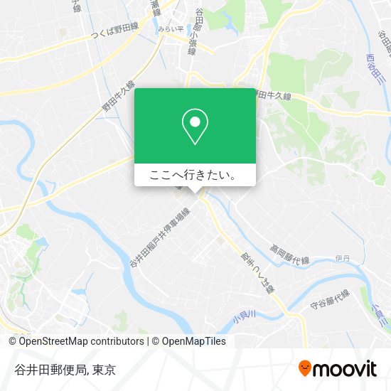 谷井田郵便局地図