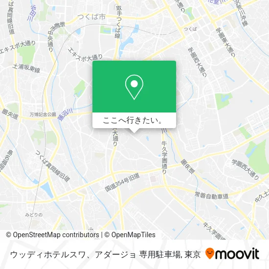 ウッディホテルスワ、アダージョ 専用駐車場地図