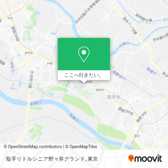 取手リトルシニア野々井グランド地図