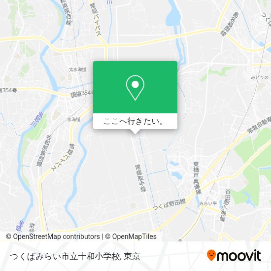 つくばみらい市立十和小学校地図