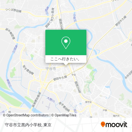 守谷市立黒内小学校地図