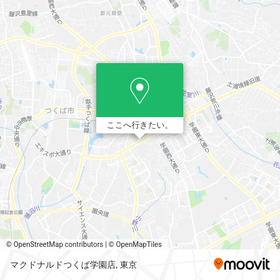 マクドナルドつくば学園店地図