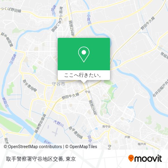 取手警察署守谷地区交番地図