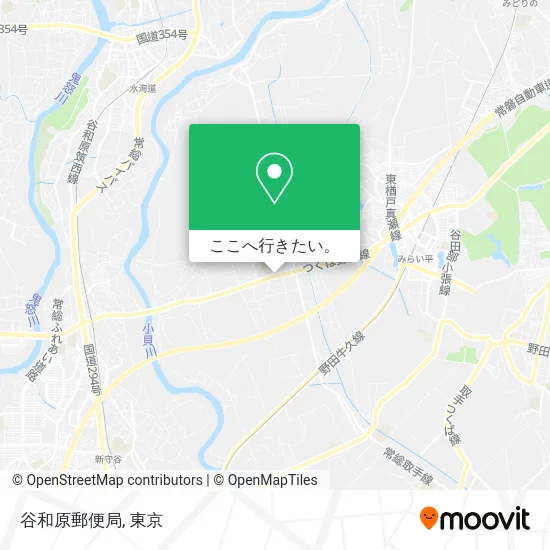 谷和原郵便局地図