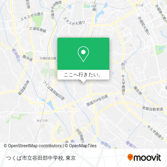 つくば市立谷田部中学校地図