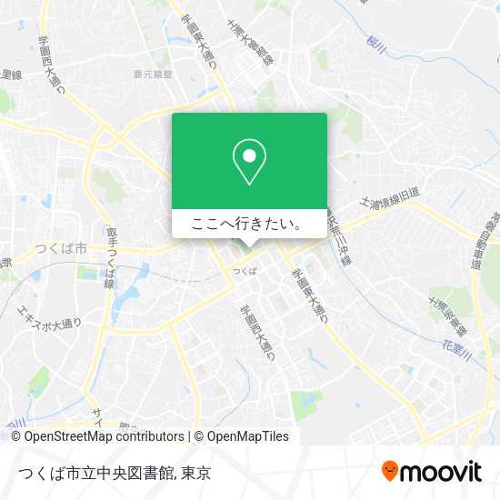 つくば市立中央図書館地図