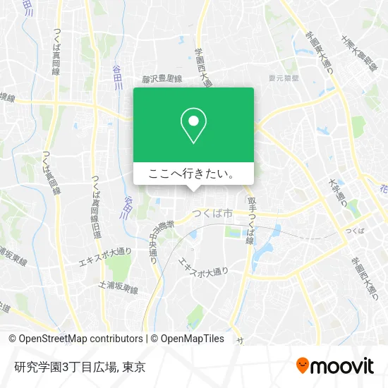 研究学園3丁目広場地図