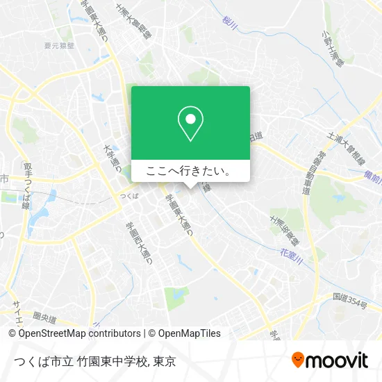 つくば市立 竹園東中学校地図