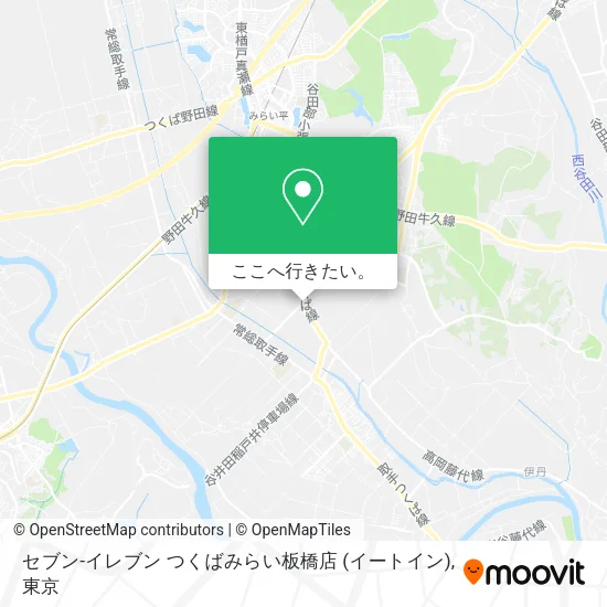 セブン-イレブン つくばみらい板橋店 (イートイン)地図