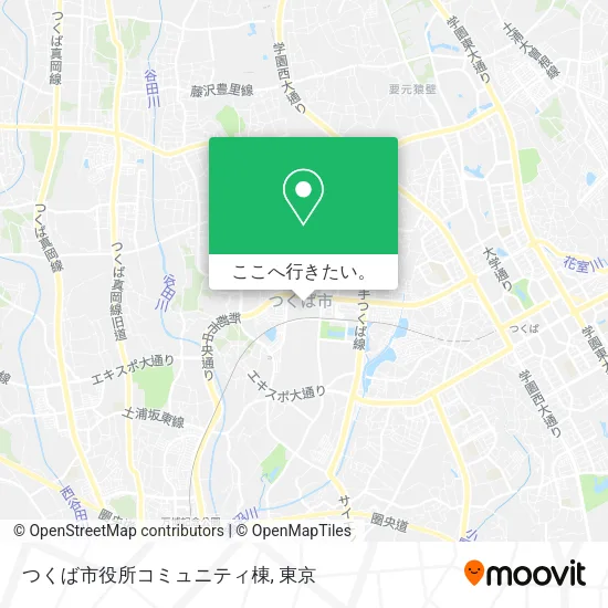 つくば市役所コミュニティ棟地図