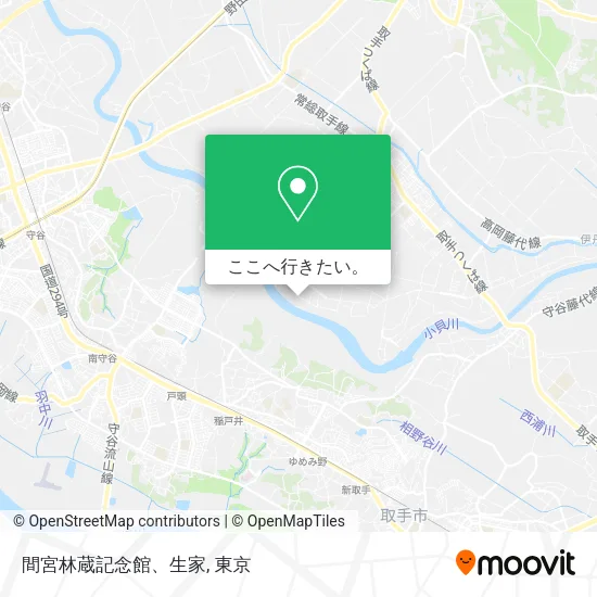 間宮林蔵記念館、生家地図
